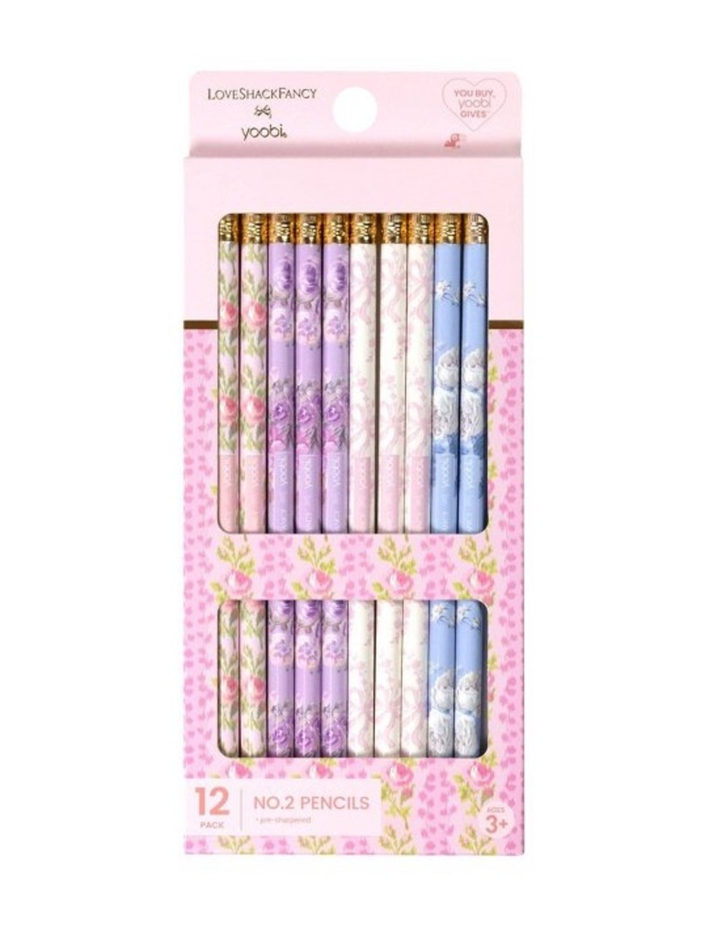IN-HAND | LoveShackFancy x Target Yoobi 12 Pack No. 2 Pencils